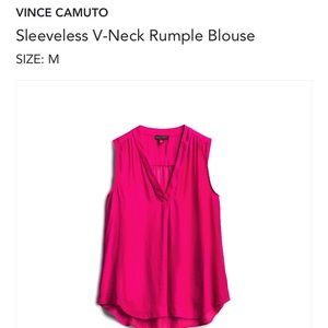 Pink sleeveless blouse
